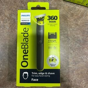 Philips OneBlade Face Trimmer - Black and Neon Yellow Packaging